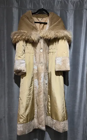 Linea Ranch Anfor Fur Lined Button Coat
