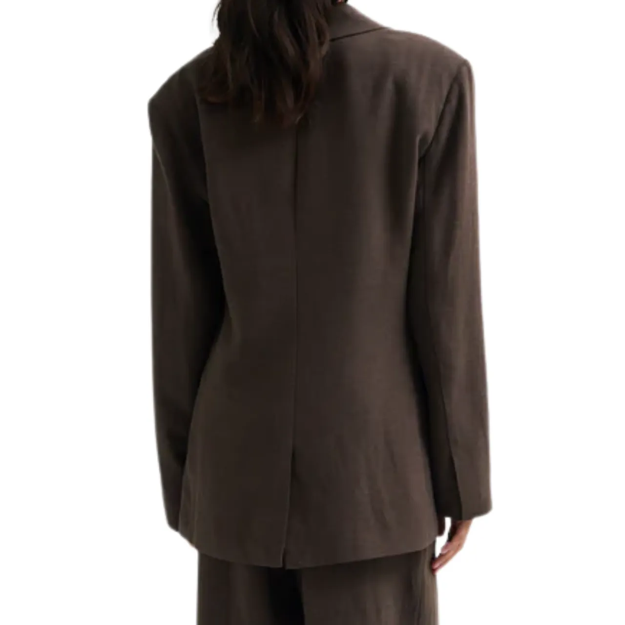 Lino Blazer Chocolate Brown