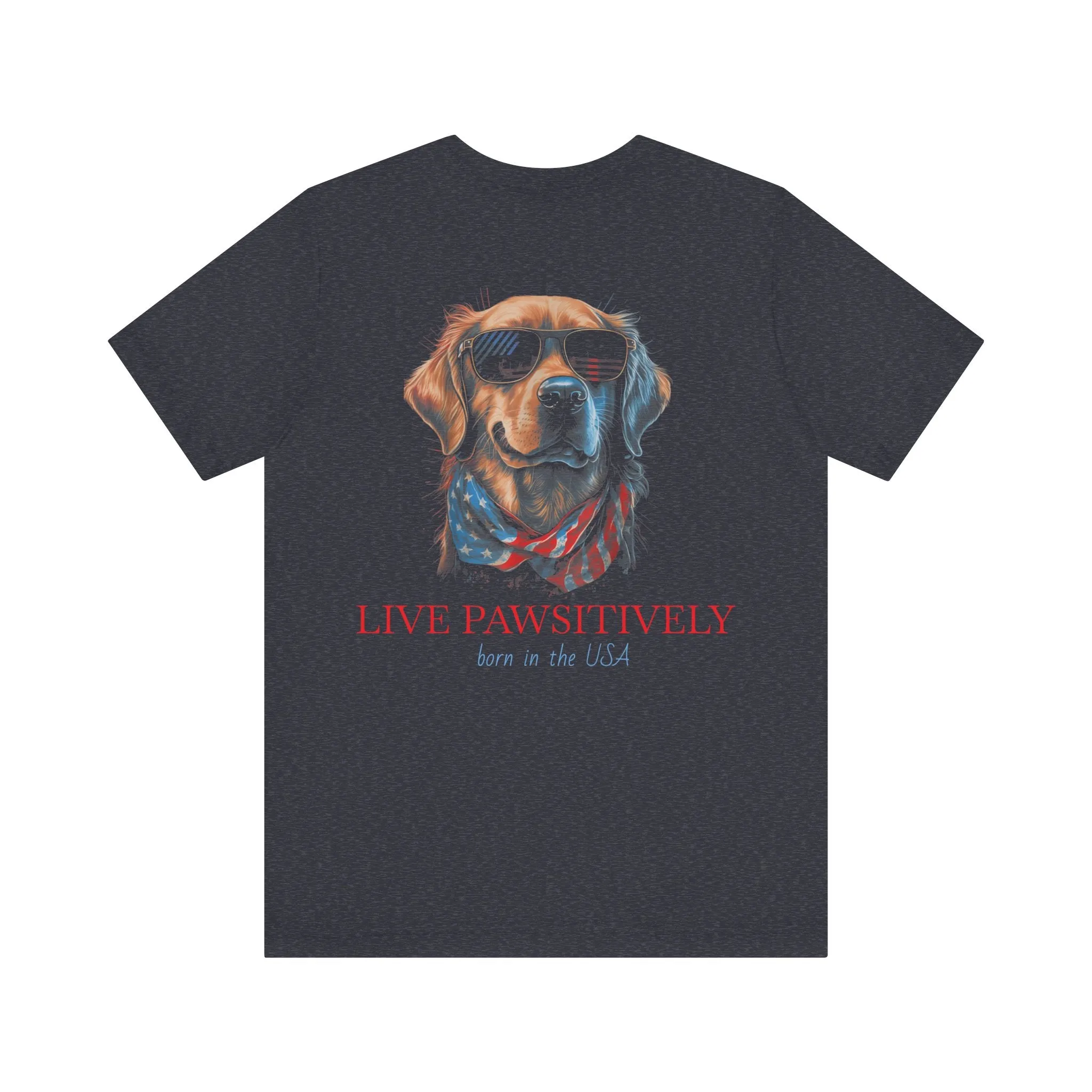 Live Pawsitively Golden Patriot Tee
