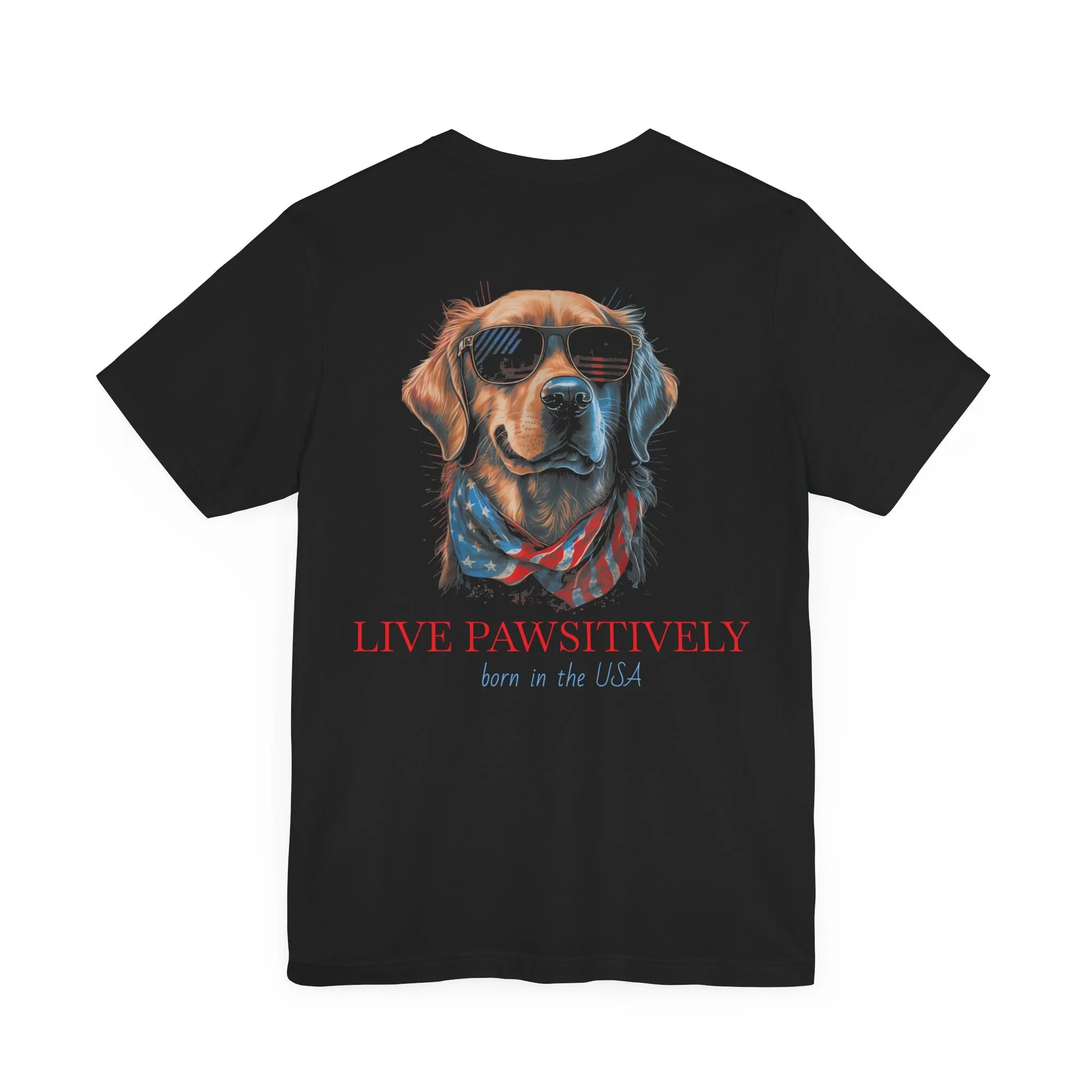Live Pawsitively Golden Patriot Tee