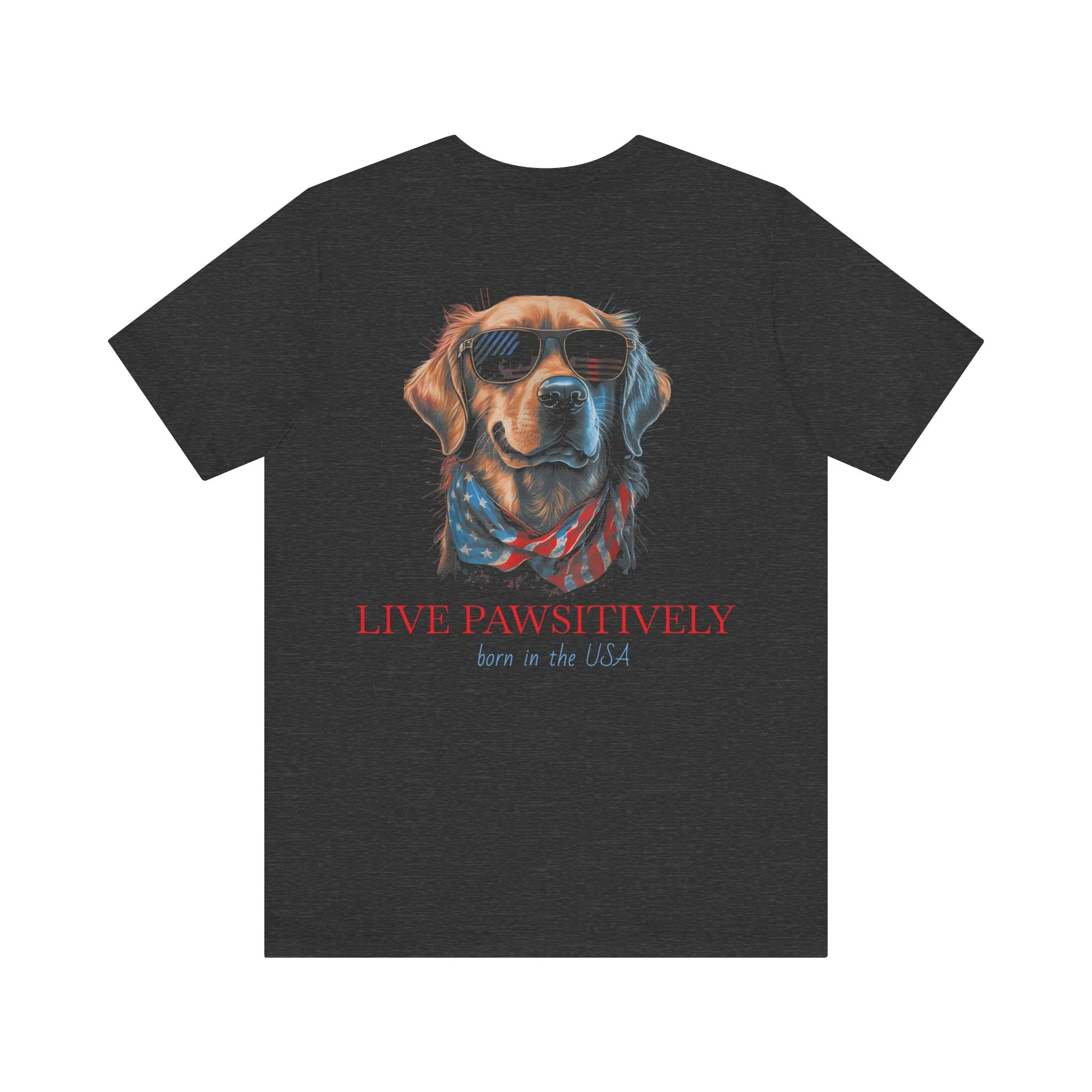 Live Pawsitively Golden Patriot Tee