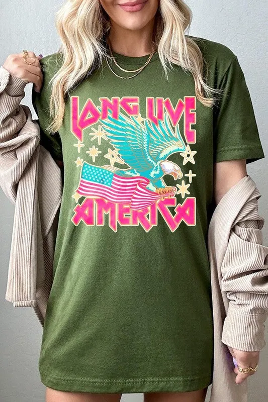 Long Live America Eagle Graphic T Shirts
