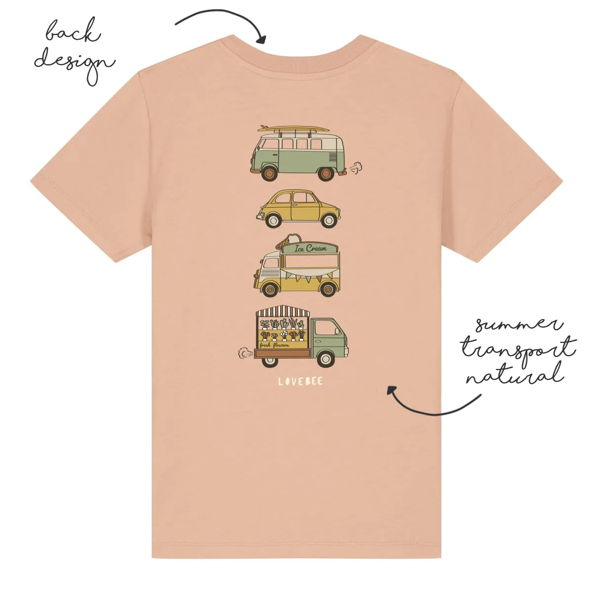LoveBee T-Shirts | Transport | Peach