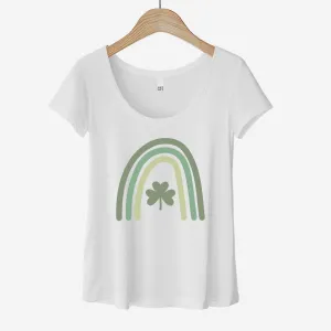 Lucky Shamrock Rainbow - Women’s Flex Scoop Neck Tee