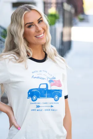 Made in the USA Vintage Truck Graphic Ringer Tee