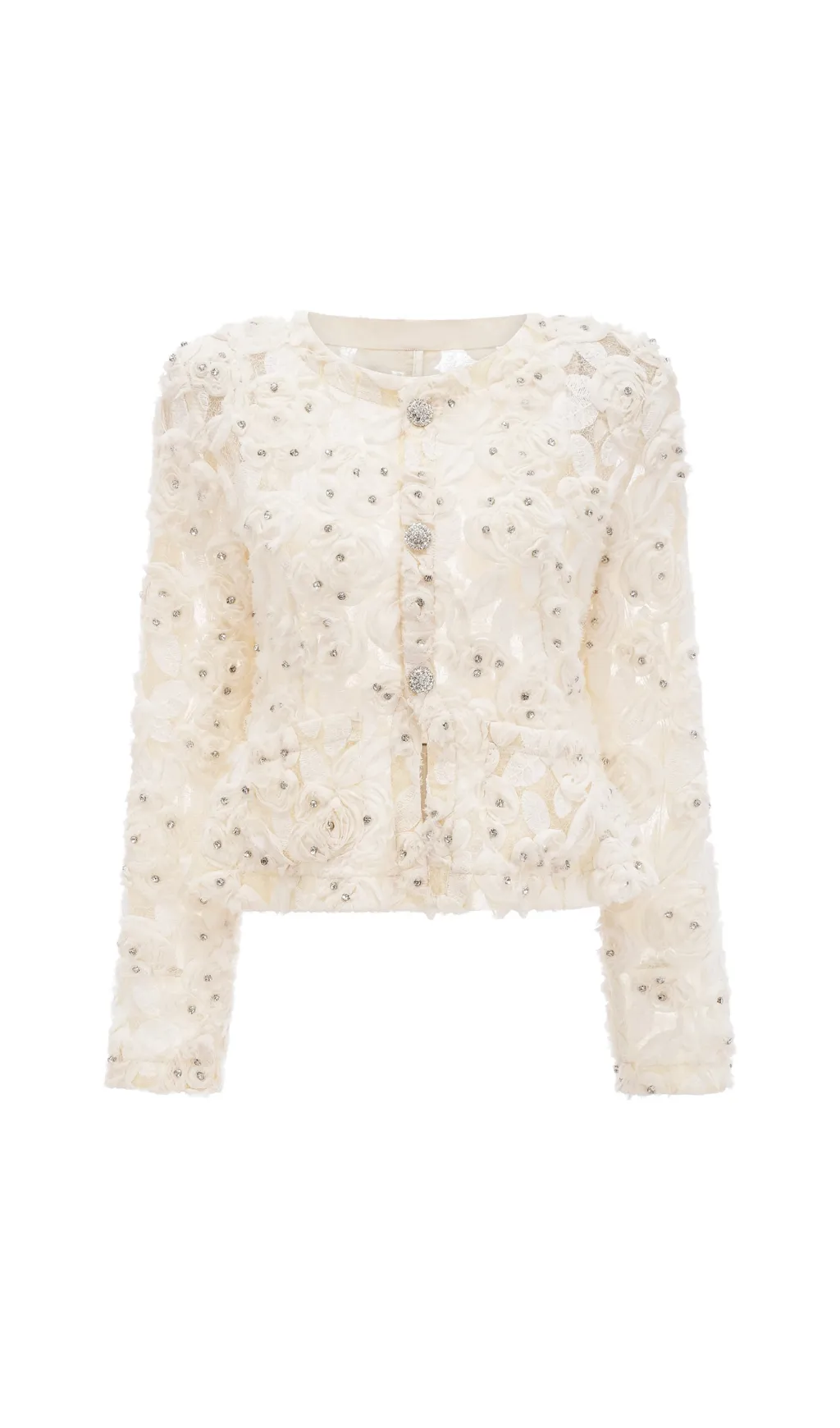 Marianne floral-appliqué embellished jacket