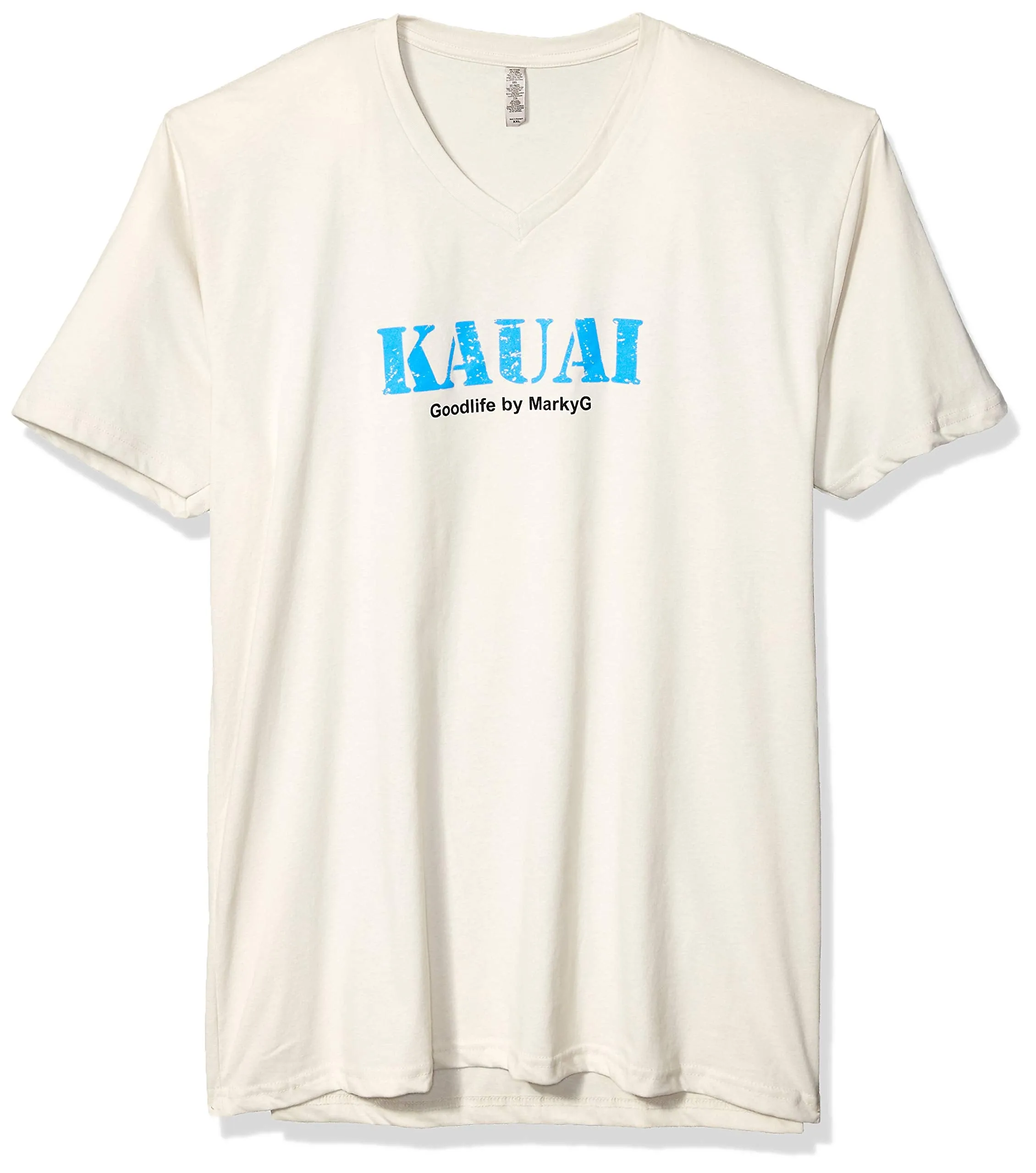 Marky G Apparel Men's Kauai Graphic Printed Premium Fitted Sueded Short Sleeve V-Neck T-Shirt