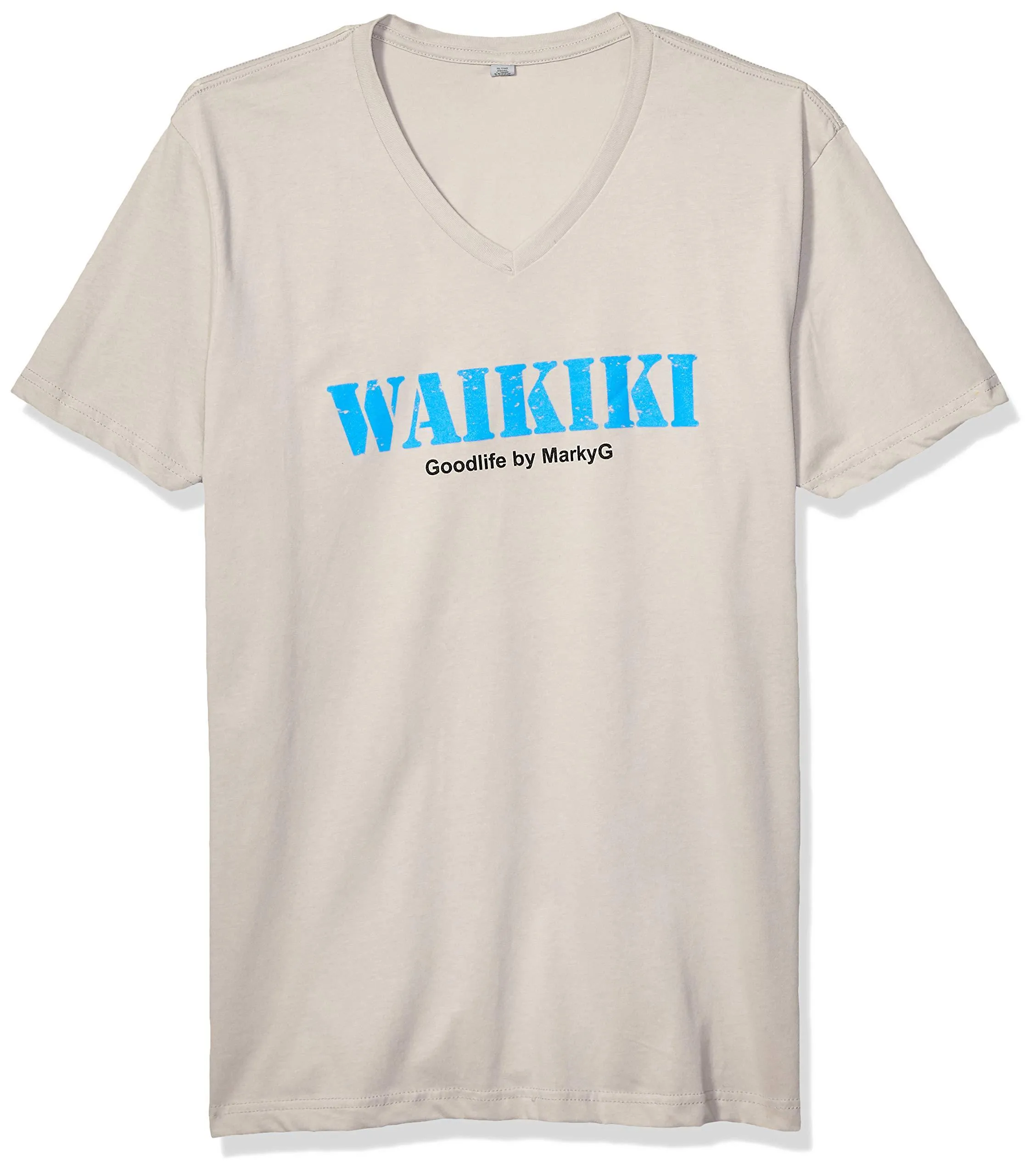 Marky G Apparel Men's Kauai Graphic Printed Premium Fitted Sueded Short Sleeve V-Neck T-Shirt