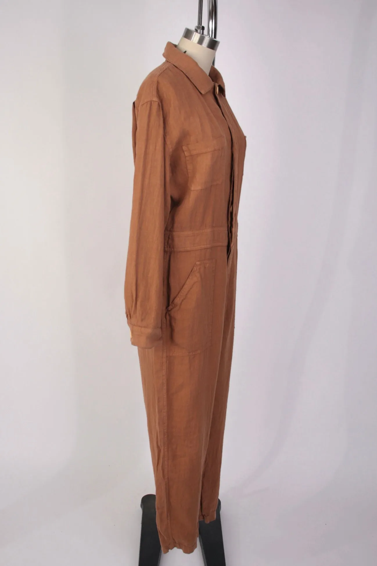 Mate Linen Straight-Leg Jumpsuit