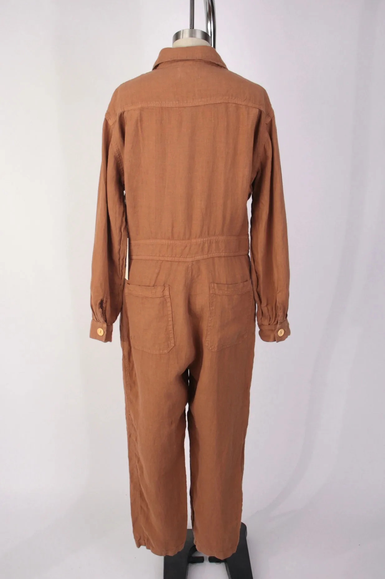 Mate Linen Straight-Leg Jumpsuit