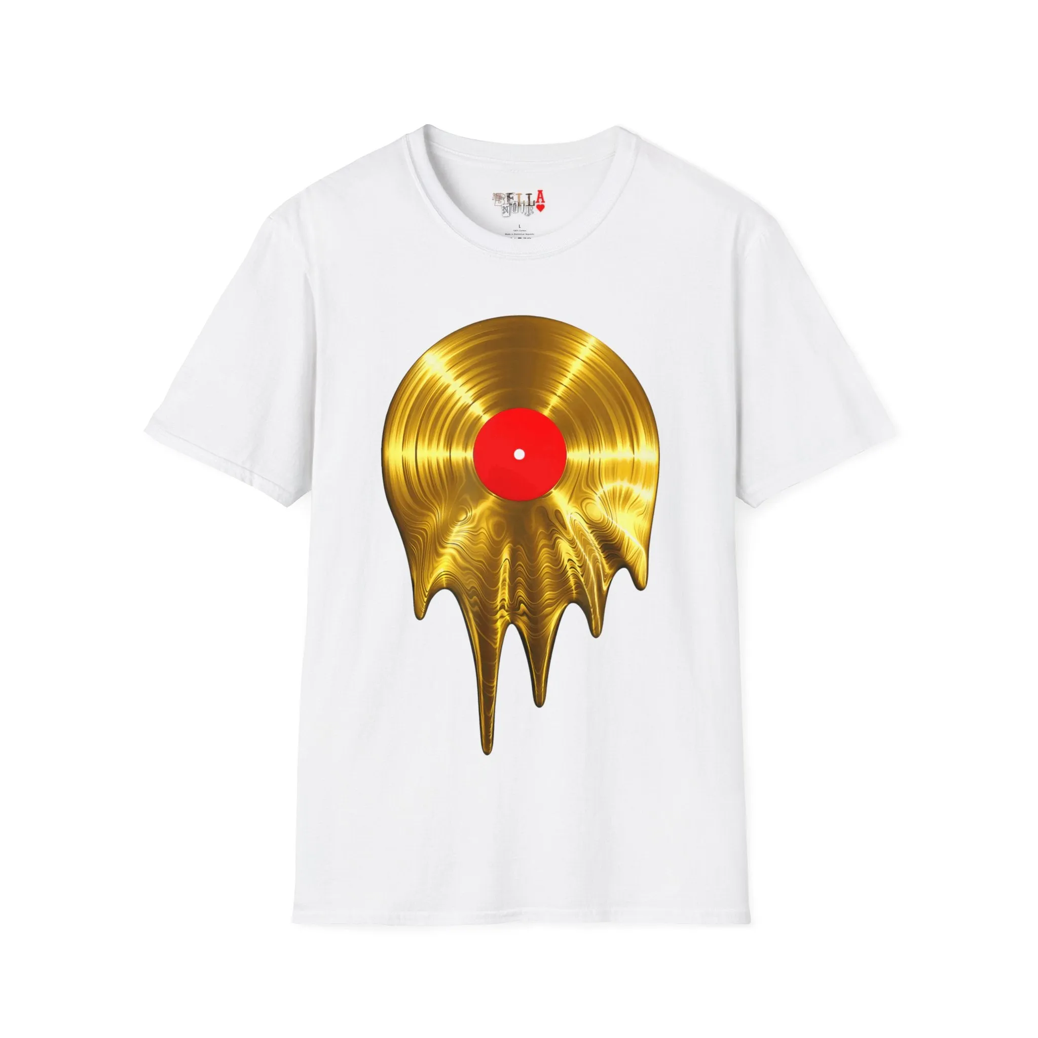 Melting Gold Record Unisex Softstyle T-Shirt
