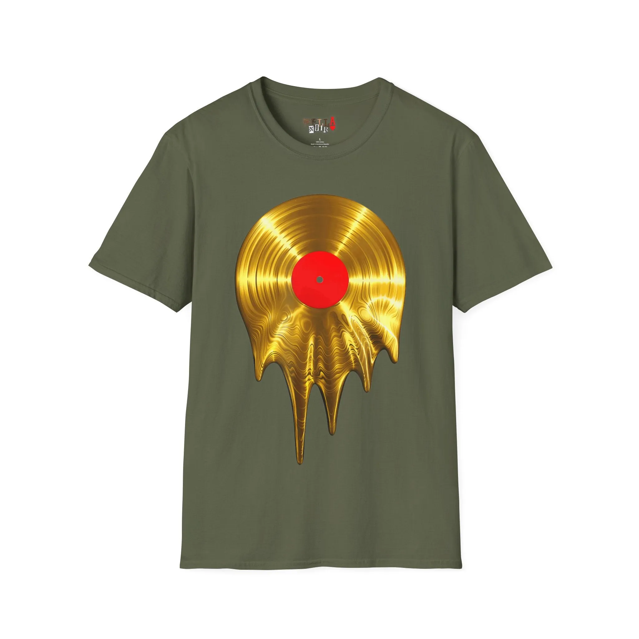 Melting Gold Record Unisex Softstyle T-Shirt