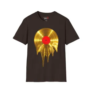 Melting Gold Record Unisex Softstyle T-Shirt