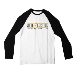 Mens Raglan Black/White Logo Tee