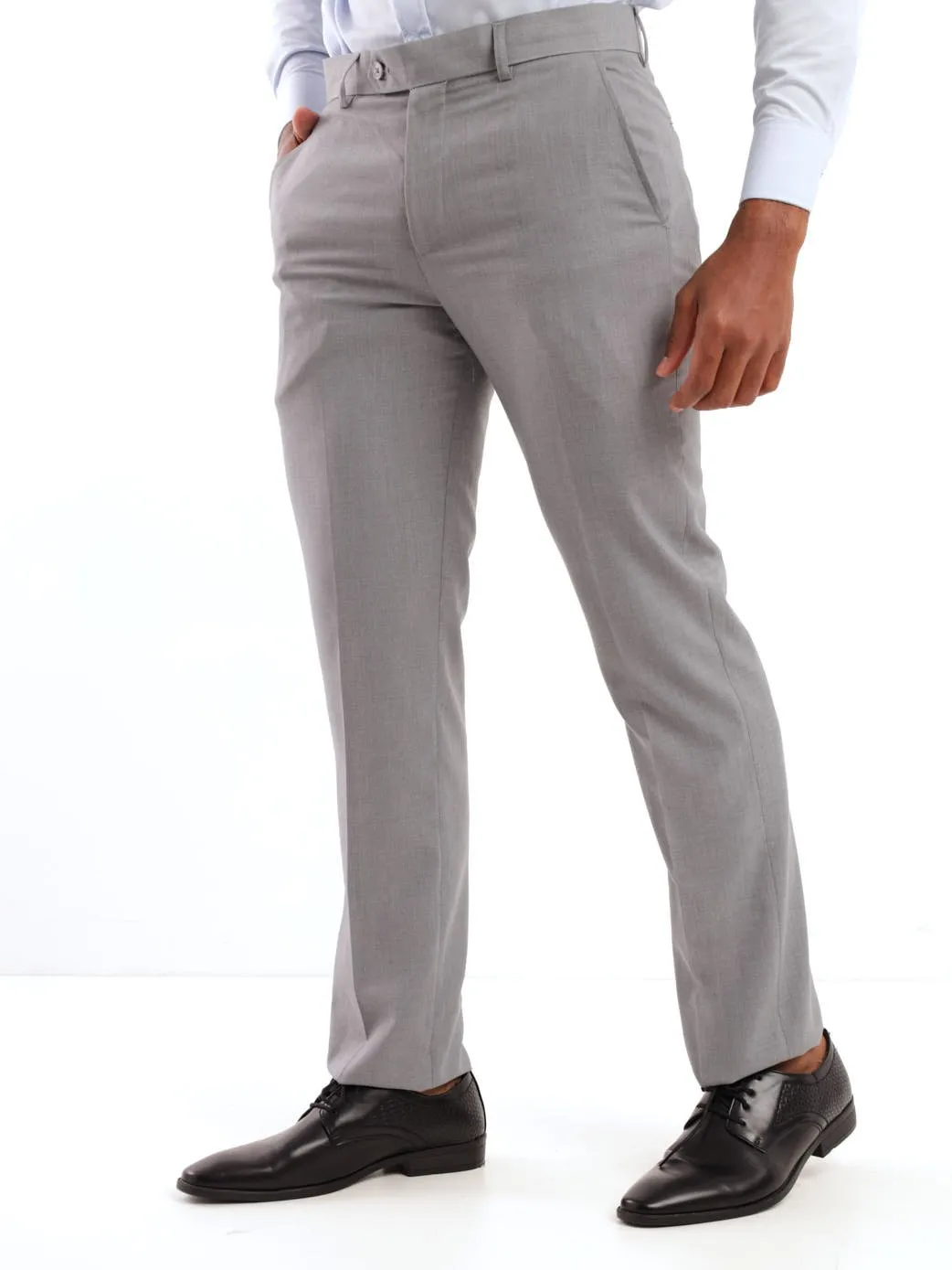 Men's Regular Viscose Blend Suit Trouser - Grey