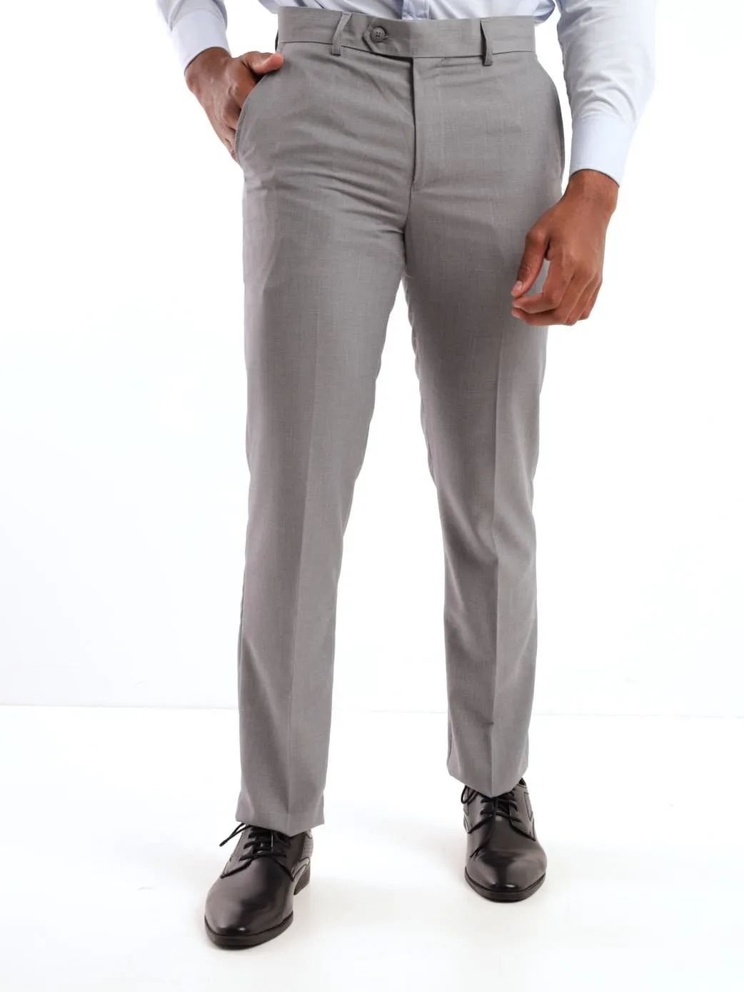 Men's Regular Viscose Blend Suit Trouser - Grey