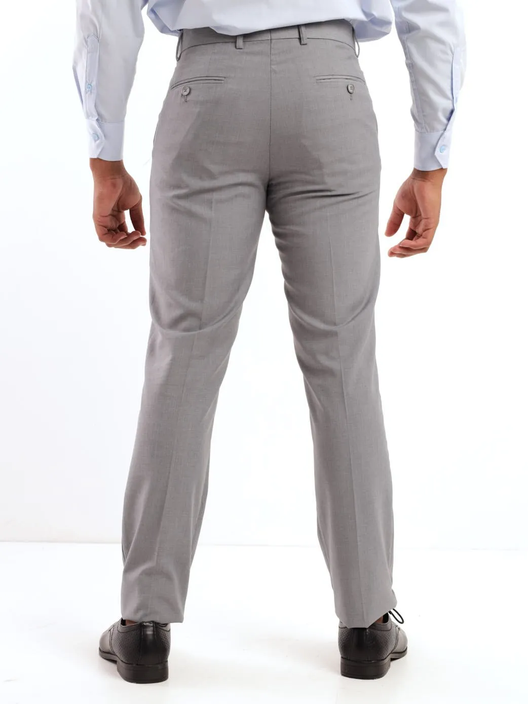 Men's Regular Viscose Blend Suit Trouser - Grey