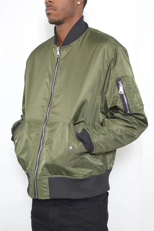 Men's Weiv Solid Padded Bomber Jacket