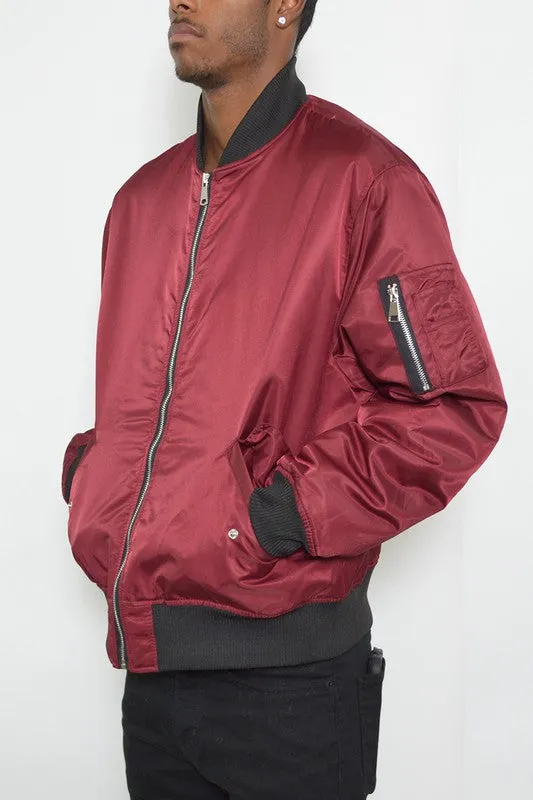 Men's Weiv Solid Padded Bomber Jacket