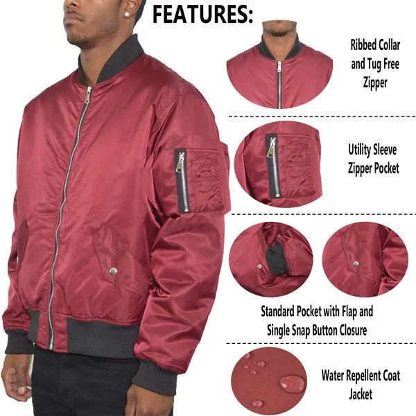 Men's Weiv Solid Padded Bomber Jacket