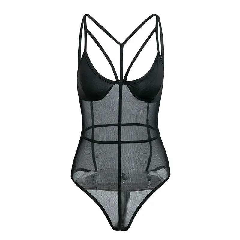 Mesh Hollow Out Bodysuit