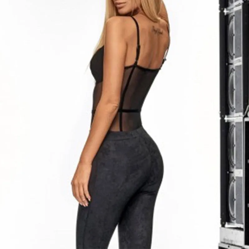 Mesh Hollow Out Bodysuit