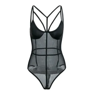 Mesh Hollow Out Bodysuit