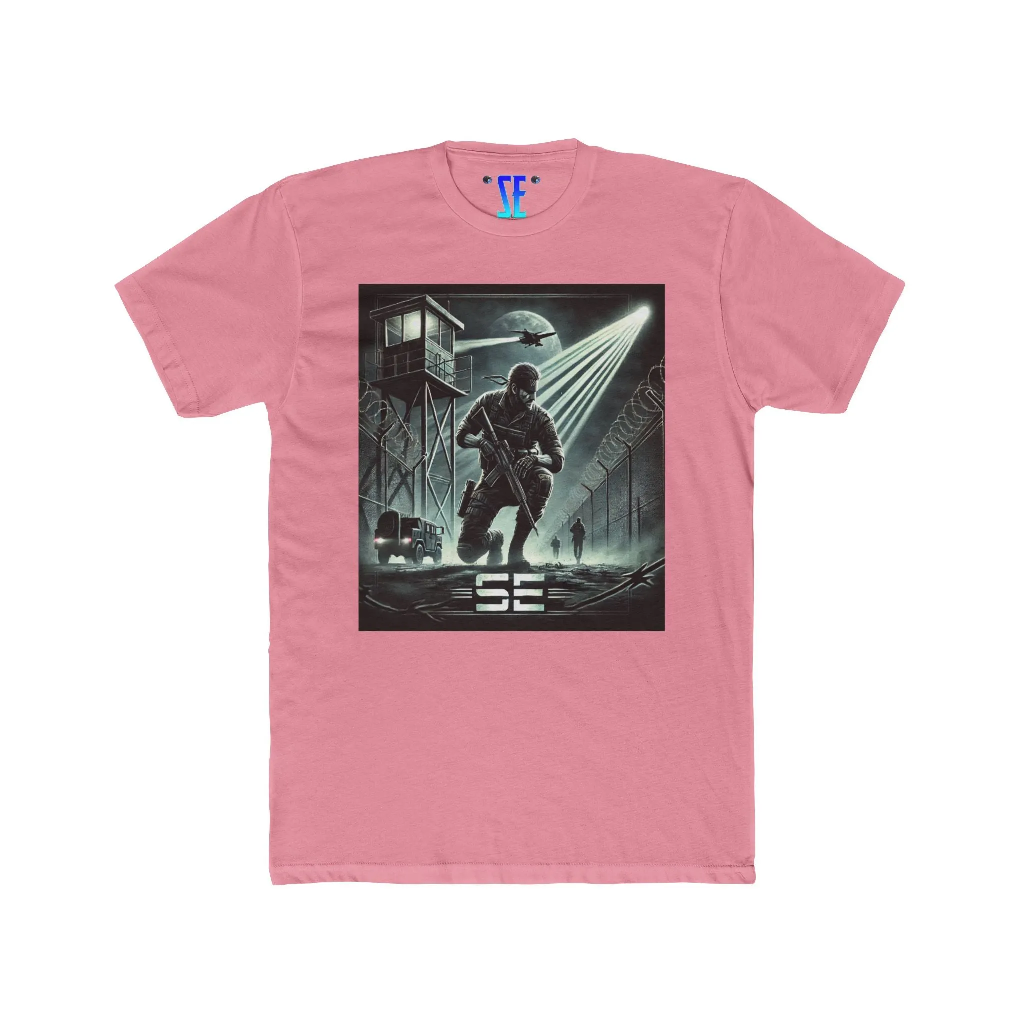 MGS Special Forces-Inspired SE Military Action Graphic Confident T-Shirt Design