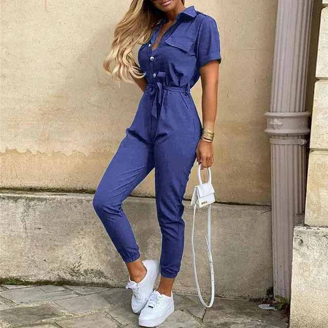 Mila - Stilvolle Jumpsuit mit Knoopsluiting für Damen