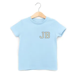 MiniVIP© Personalised Varisty Letters Baby Blue T-Shirt