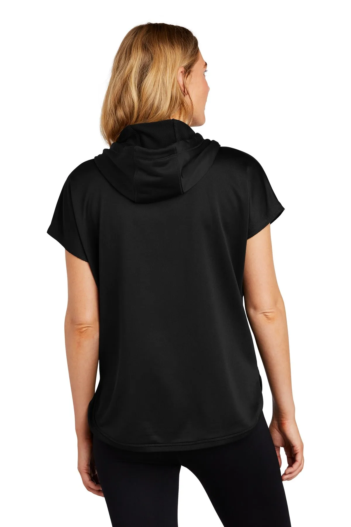 New Era  Women's Performance Terry Short Sleeve Hoodie LNEA533 Black