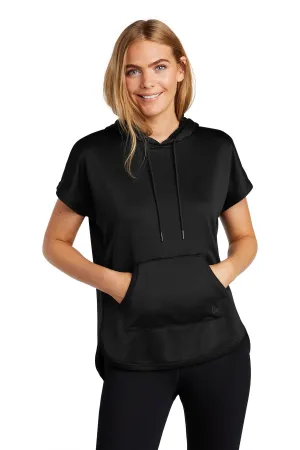 New Era  Women's Performance Terry Short Sleeve Hoodie LNEA533 Black
