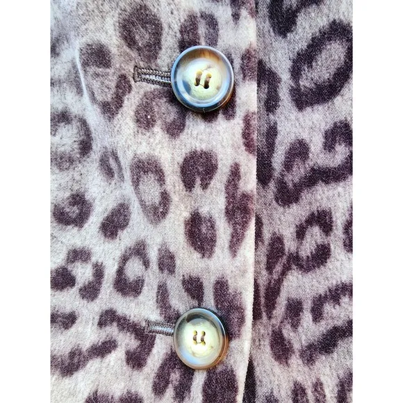 New Vintage Talbots Petite Velour Leopard Print Blazer size 6