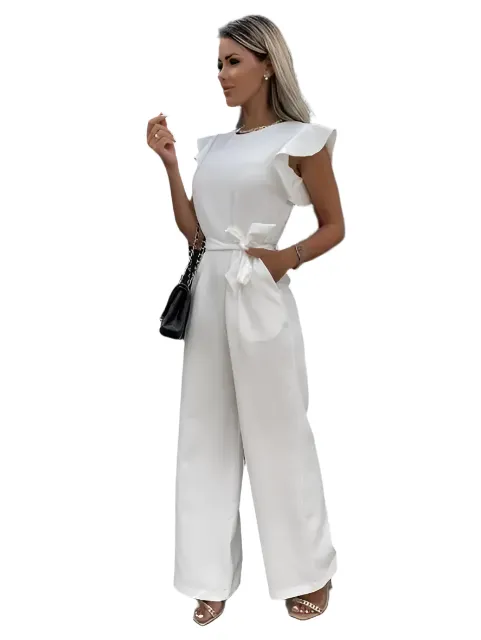 Niña – Women’s Elegant Jumpsuit with Ruffled Sleeves