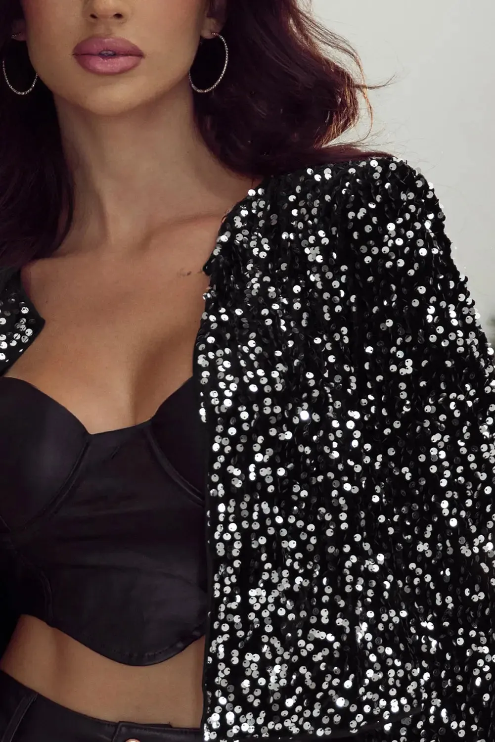 'Nora' Sequin Bomber Jacket