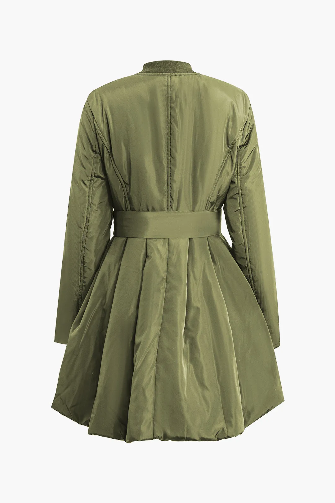 Norma - Cozy Tie Front Design Woman's Puffer Jacket