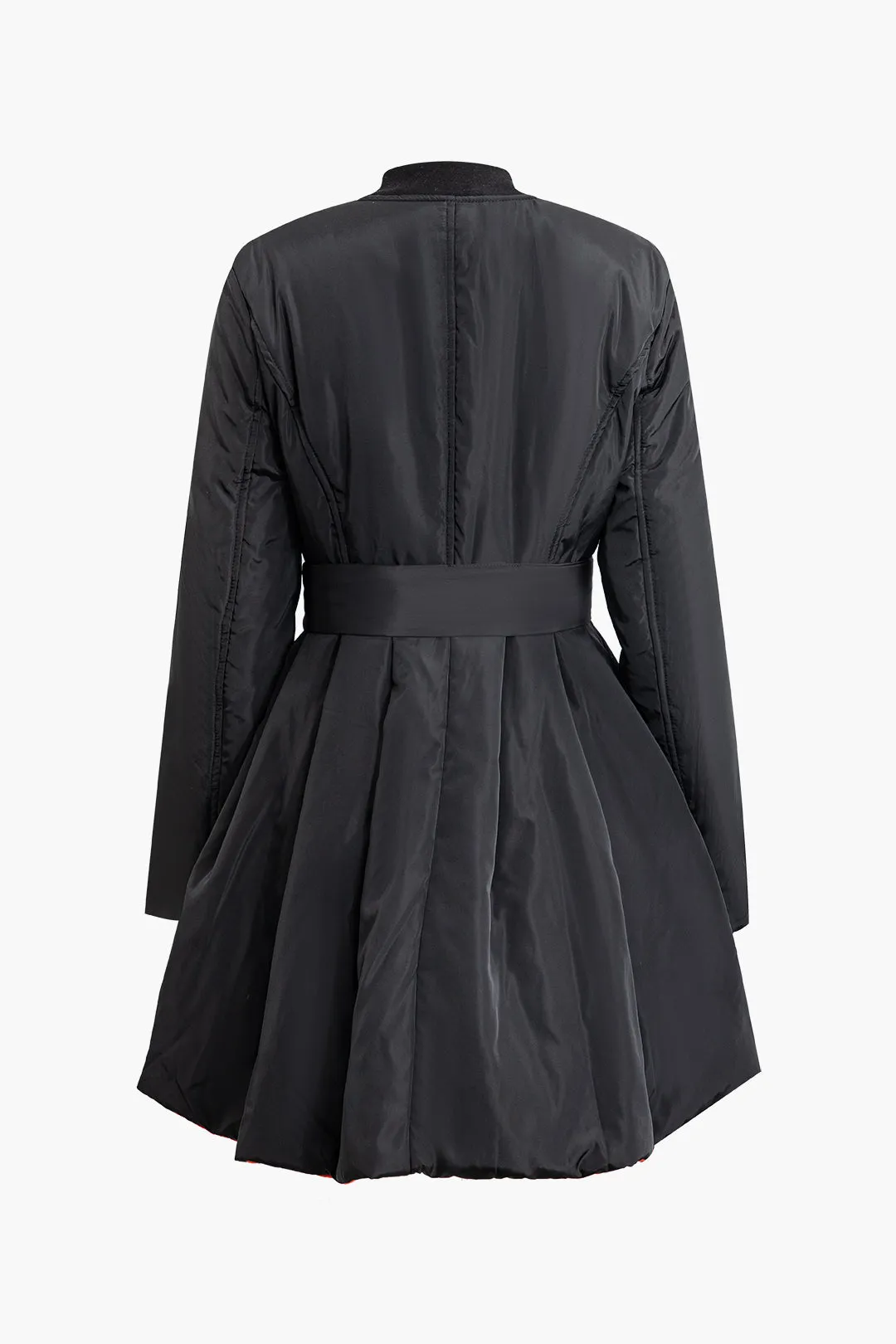 Norma - Cozy Tie Front Design Woman's Puffer Jacket