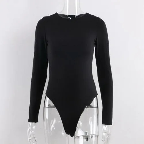O Neck Long Sleeve Bodysuit