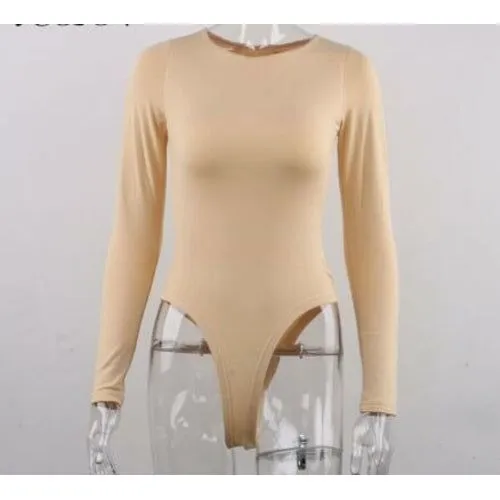 O Neck Long Sleeve Bodysuit