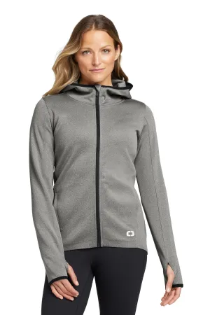 OGIO  Women's Stealth Full-Zip Jacket. LOE728 Heather Grey