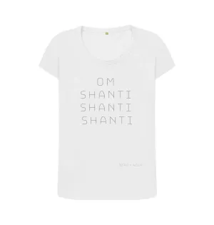 Om Shanti Shanti Shanti Scoop Neck Tee