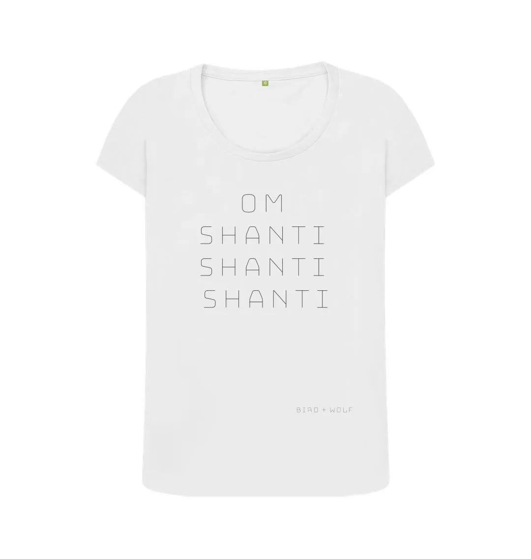 Om Shanti Shanti Shanti Scoop Neck Tee