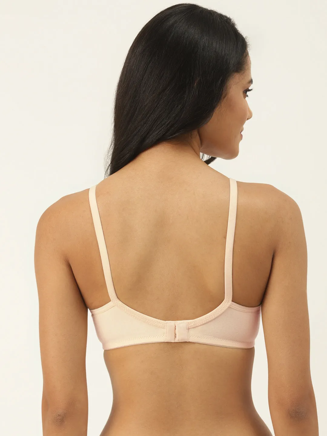 Pack of 3 Solid Seamless Non-Wired Non Padded T-shirt Bras
