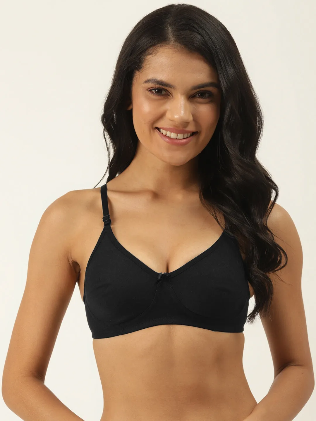 Pack of 3 Solid Seamless Non-Wired Non Padded T-shirt Bras