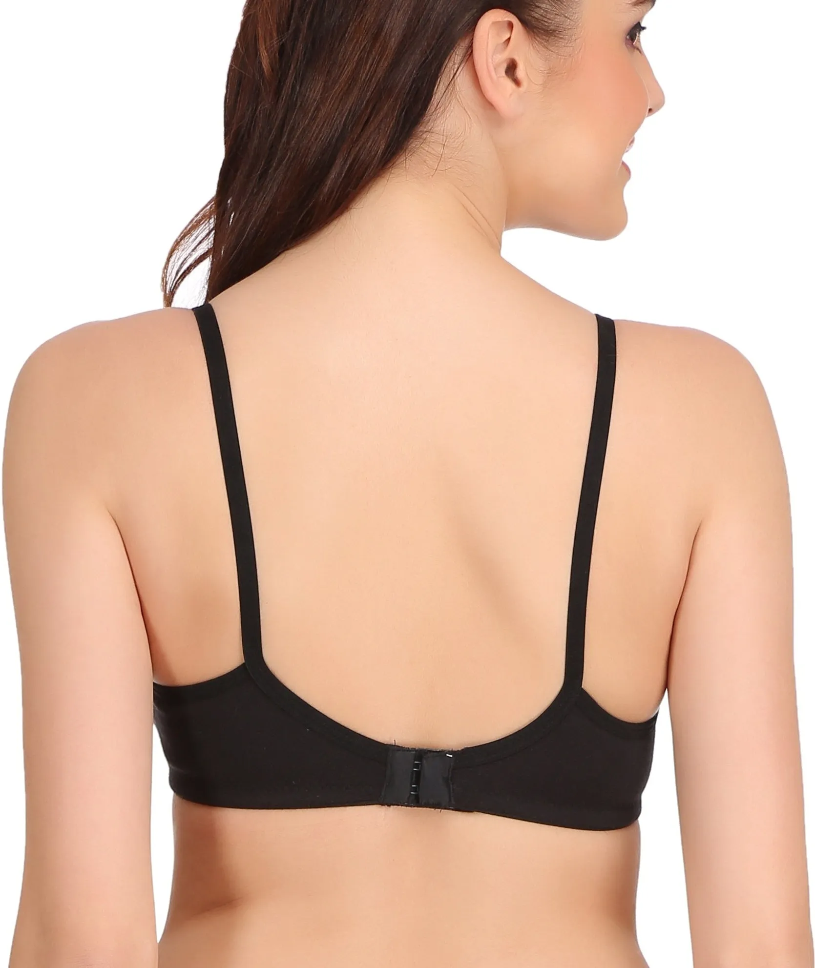 Pack of 3 Solid Seamless Non-Wired Non Padded T-shirt Bras