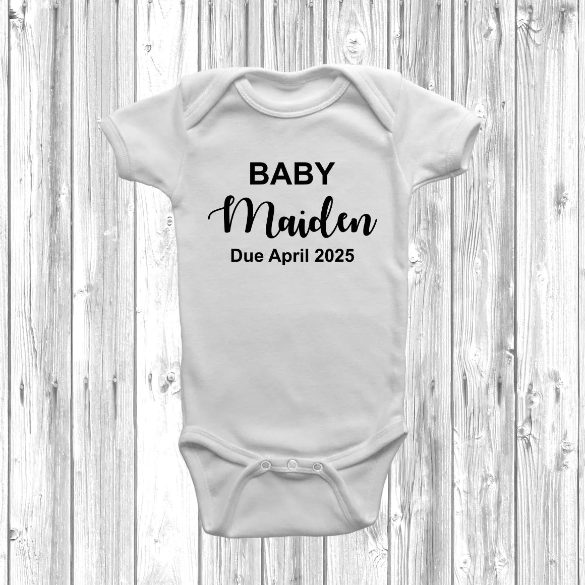 Personalised Baby Due Date Baby Grow