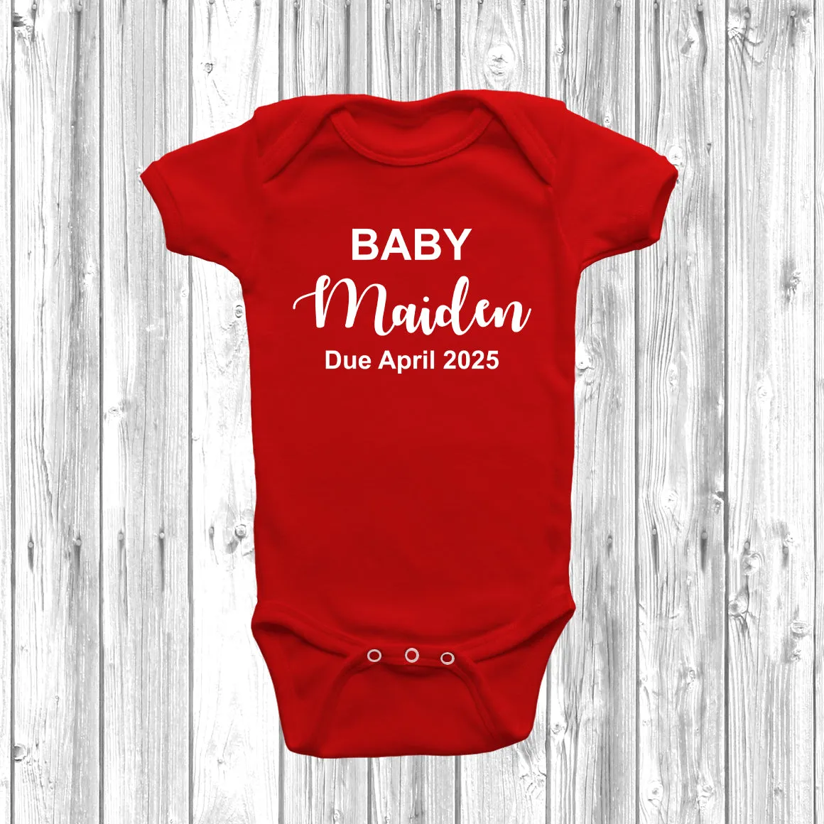 Personalised Baby Due Date Baby Grow