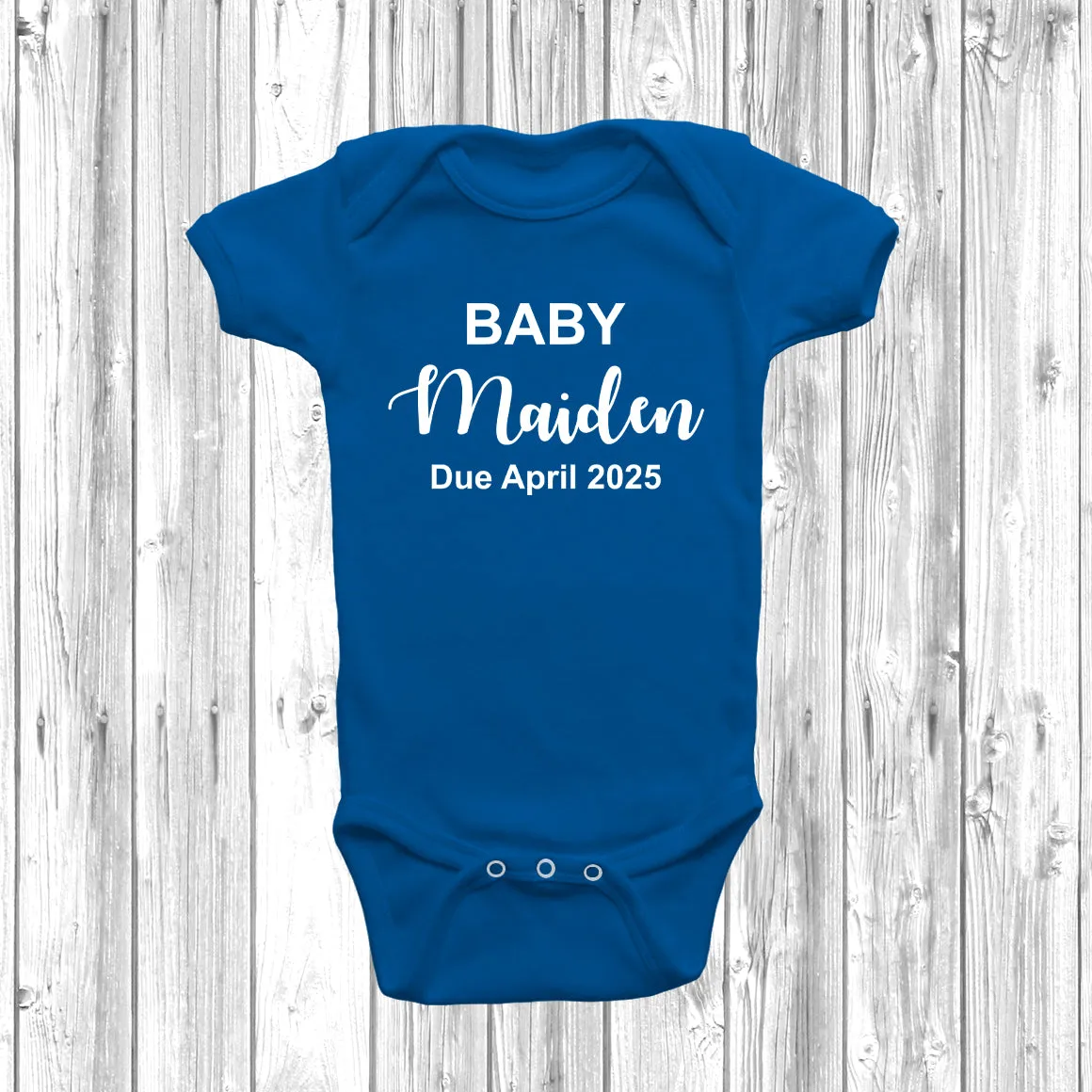 Personalised Baby Due Date Baby Grow