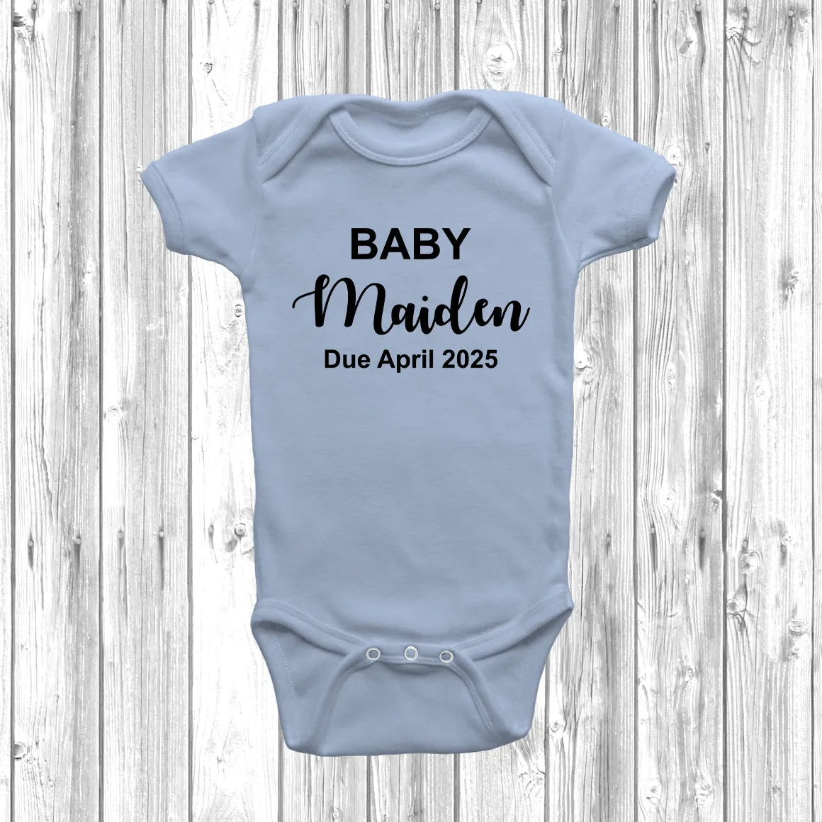 Personalised Baby Due Date Baby Grow
