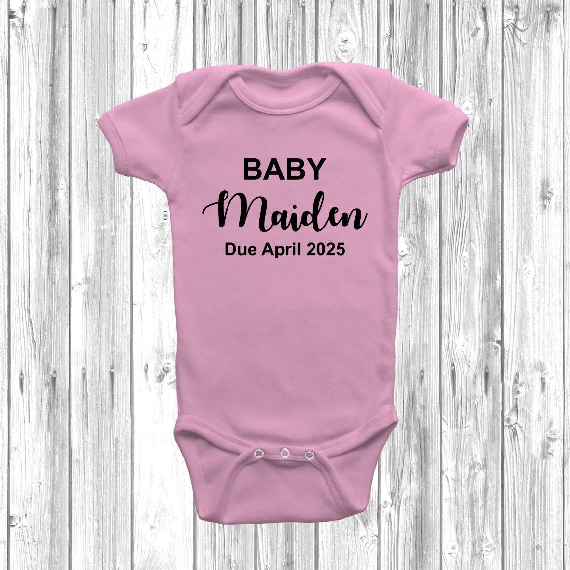 Personalised Baby Due Date Baby Grow